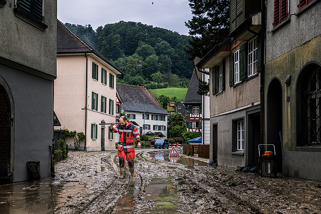 Hochwasser am Untersee